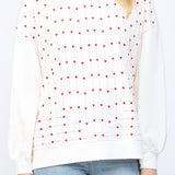 Bridget Heart Embroidered Crewneck