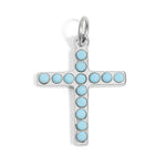 MTT Jewelry - Jewelry - Charms - 18K Gold PVD Stainless Steel Turquoise Stone Cross Charm - MTT Collective