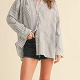 Canyon Stripe Cotton Button-Down