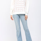 Bridget Heart Embroidered Crewneck