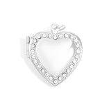 Heart Locket with Rhinestones