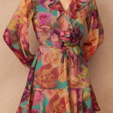 No One Else Chiffon Ruffled Mini Dress