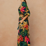 Rowan Printed Wide Leg Pants in Midnight Paradise, side