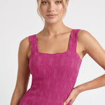 Julie Lace Textured Square Top in Festival