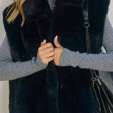 Wind Whispers Faux Fur Collared Vest