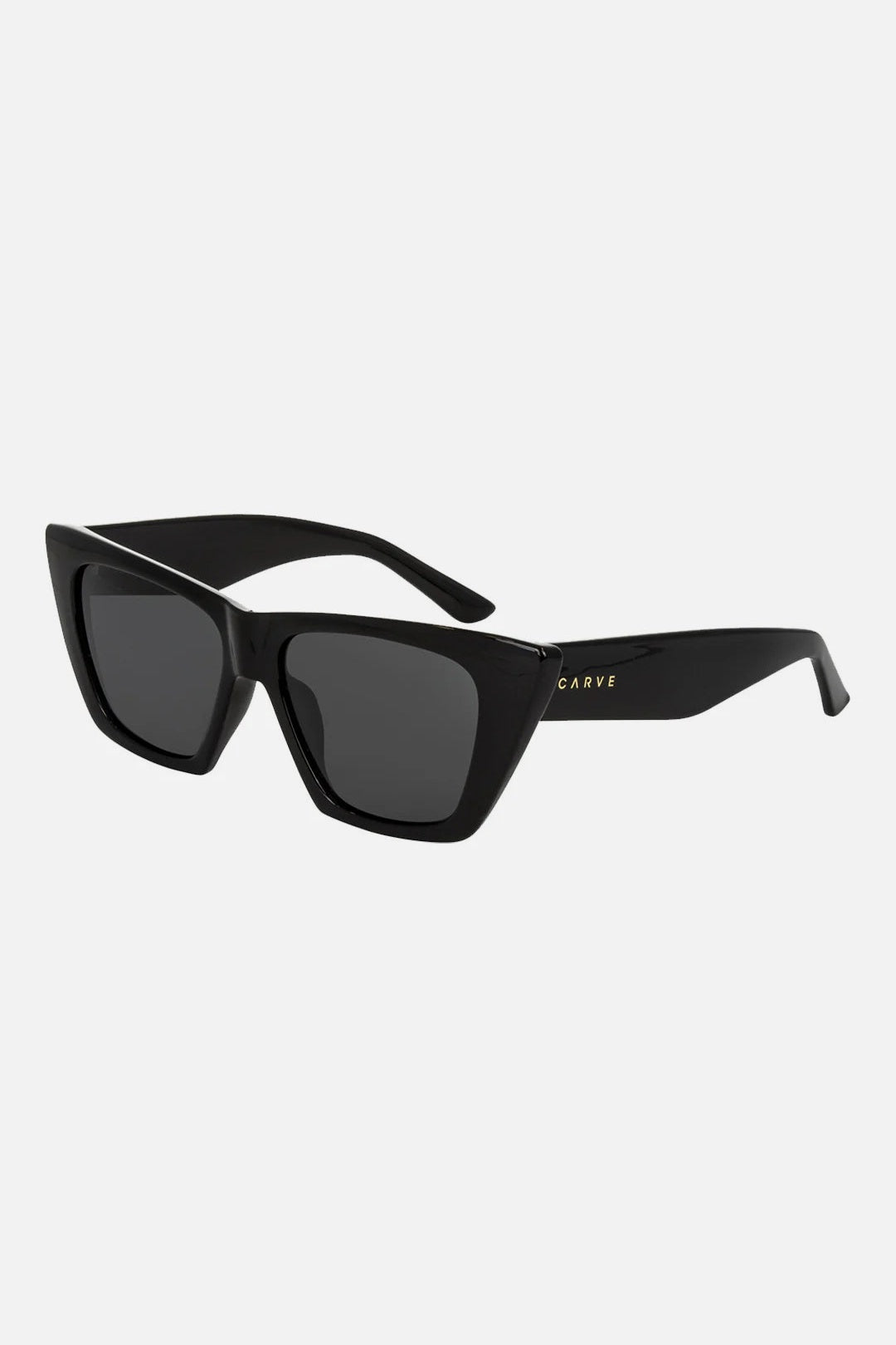 CARVE York Gloss Black sunglasses – angle view