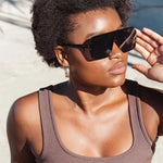 CARVE Tulum Gloss Black sunglasses – lifestyle