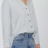 Ocean Breeze Stripe Collar Shirt