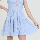 All Over Eyelet Embroidered Mini Dress