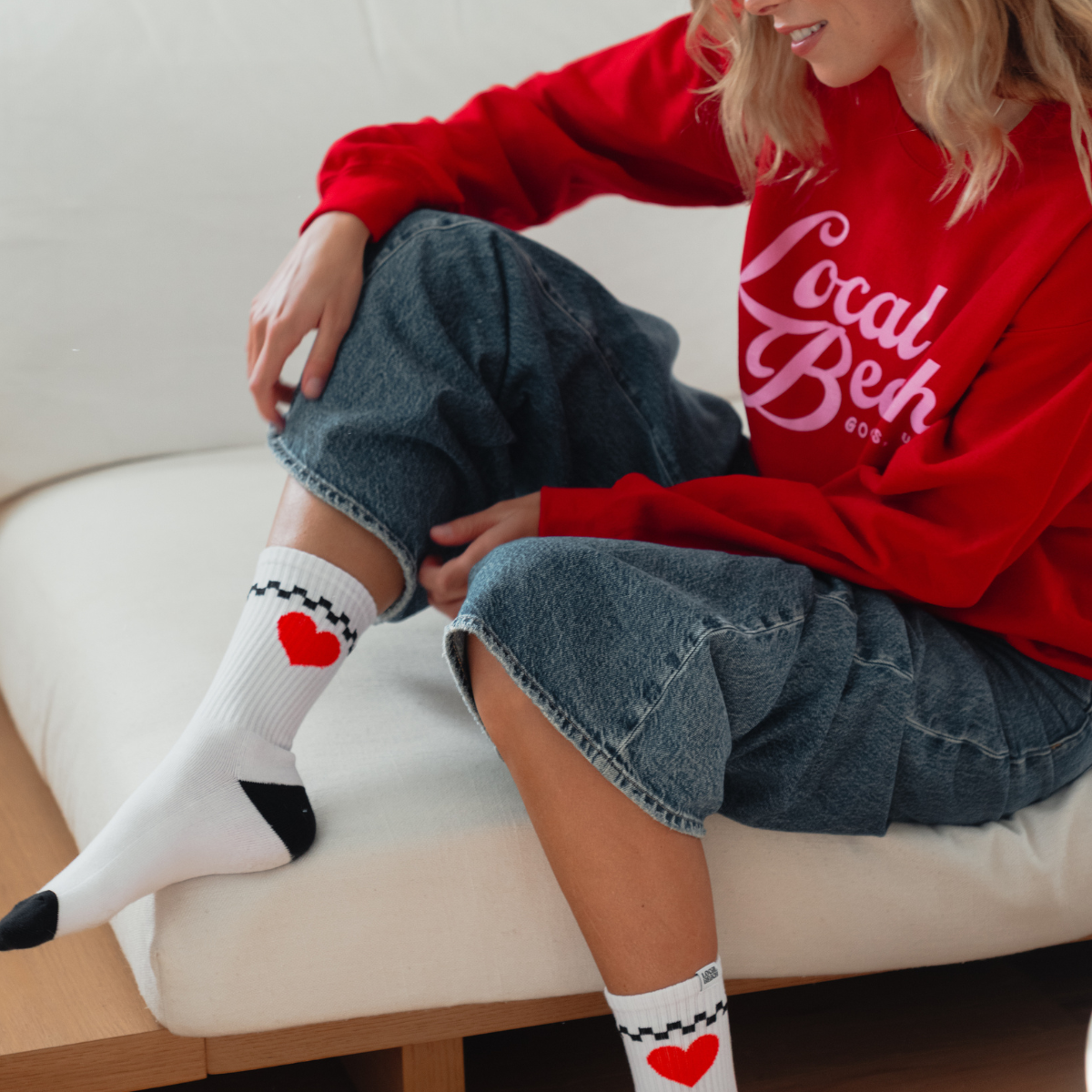 Heart Crew Socks