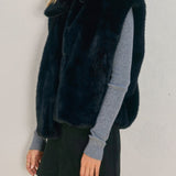 Wind Whispers Faux Fur Collared Vest
