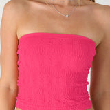 Ronnie Lace Textured Tube Top