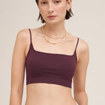 Sloane Micro Square Bralette in Raisin