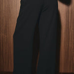 Coastal Wide Leg Chiffon Pants in Black, back