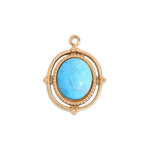MTT Jewelry - Jewelry - Charms - Roped Frame Oval Semi Precious Charm - MTT Collective