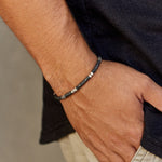 Men's Faceted Pyrite Stretch Bracelet - MTT Collective