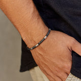 Men's Faceted Pyrite Stretch Bracelet - MTT Collective