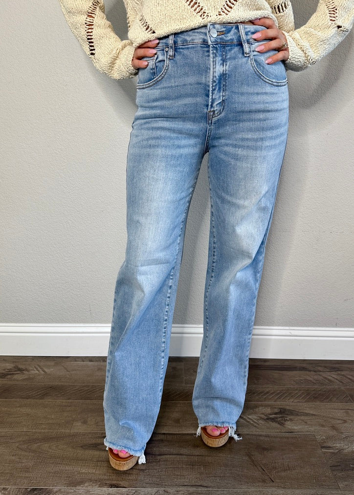 Lowell High Rise Step-Hem Jeans - MTT Collective