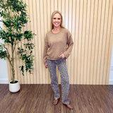 Ella Cheetah Print High Rise Classic Straight