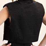 Harlee Cropped Flap Vest