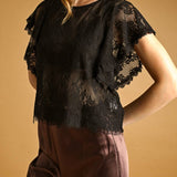 Lace Scalloped Top