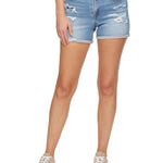 Shelby Distressed Cuffed Denim Short - MTT Collective