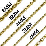 Ashley Gold Stainless Steel PVD Rope Chain Necklace - MTT Collective