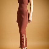 Marina Mesh Knit Midi Dress