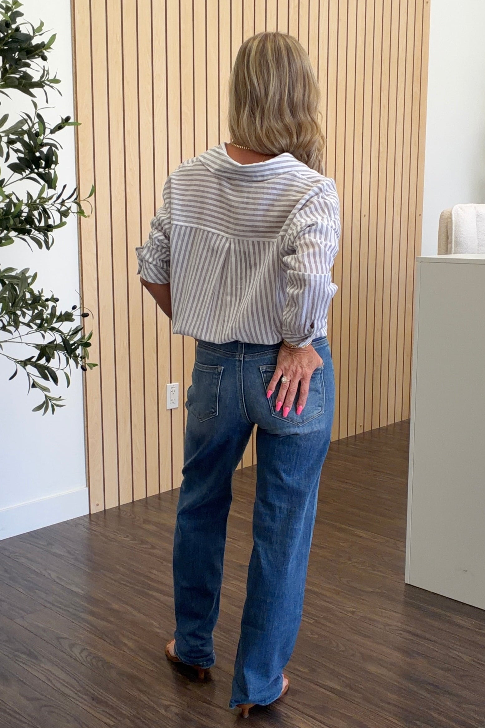 Rosalie High Rise Relaxed Fit Straight Cuff Jeans