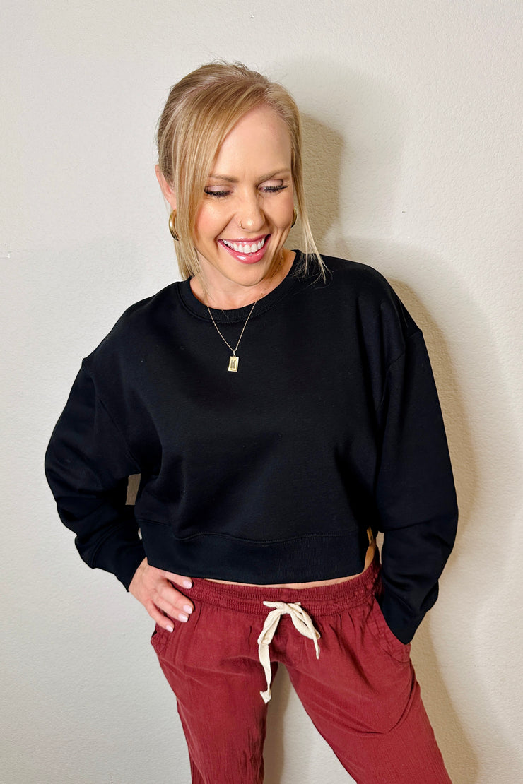 Tentree - Womens - Tops - Sweaters - TreeFleece Oversized Cropped Crew - MTT Collective
