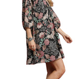 Lila Ruffle Neck Mini Dress