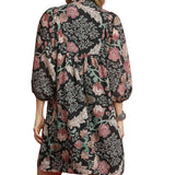 Lila Ruffle Neck Mini Dress