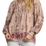 Tessa Floral Peasant Blouse