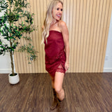 Sable Twist Lace Mini Skirt