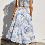 Coastline Structured Circular Midi Skirt