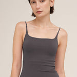 Melanie Clean Line Square Cami in Gunmetal