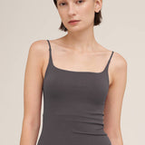 Melanie Clean Line Square Cami in Gunmetal