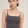 Melanie Clean Line Square Cami in Gunmetal