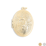 Floral Oval Locket Pendant