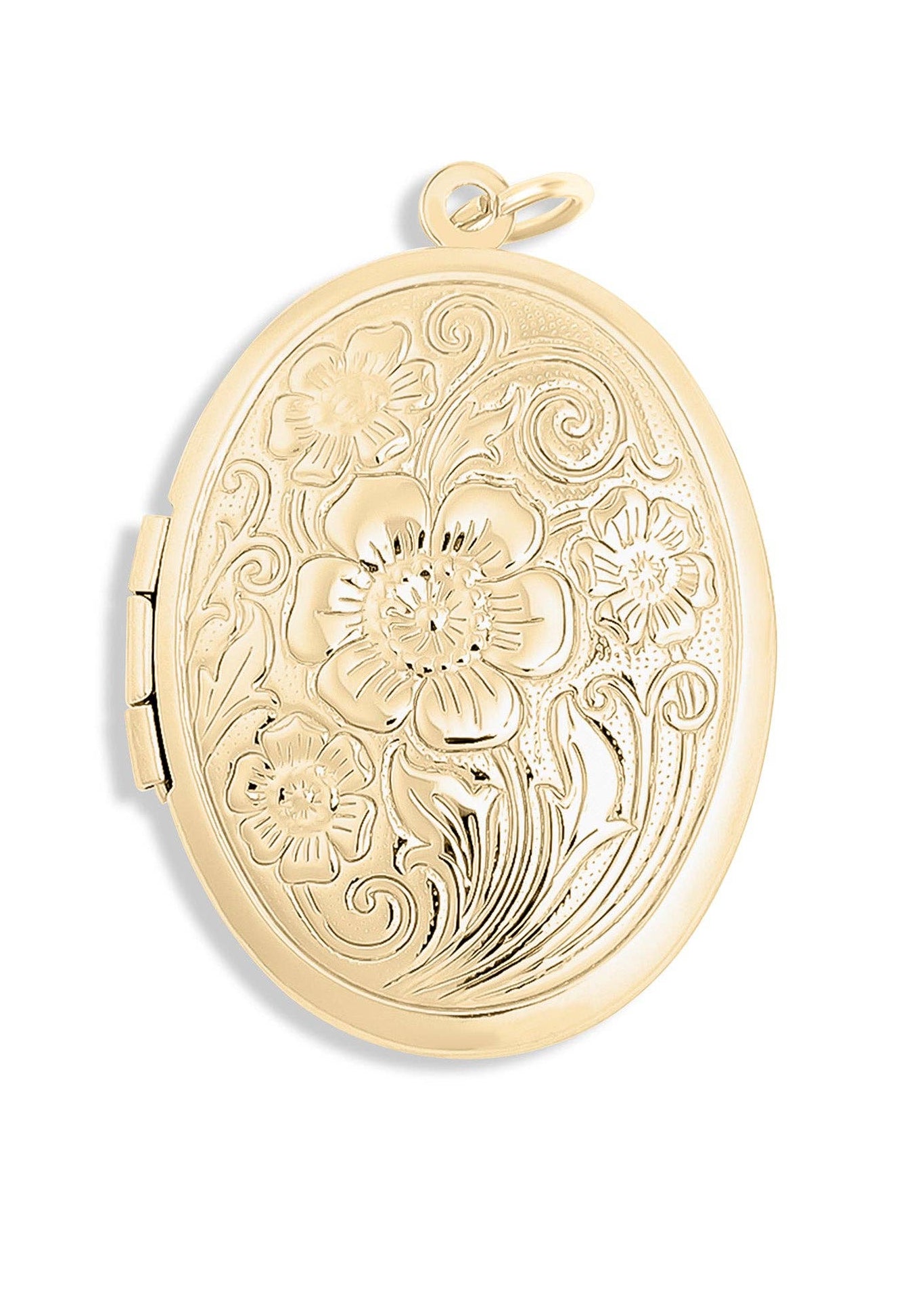 MTT Jewelry - Jewelry - Charms - Floral Oval Locket Pendant - MTT Collective