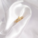 Barbara Engraved CZ Cross Ring