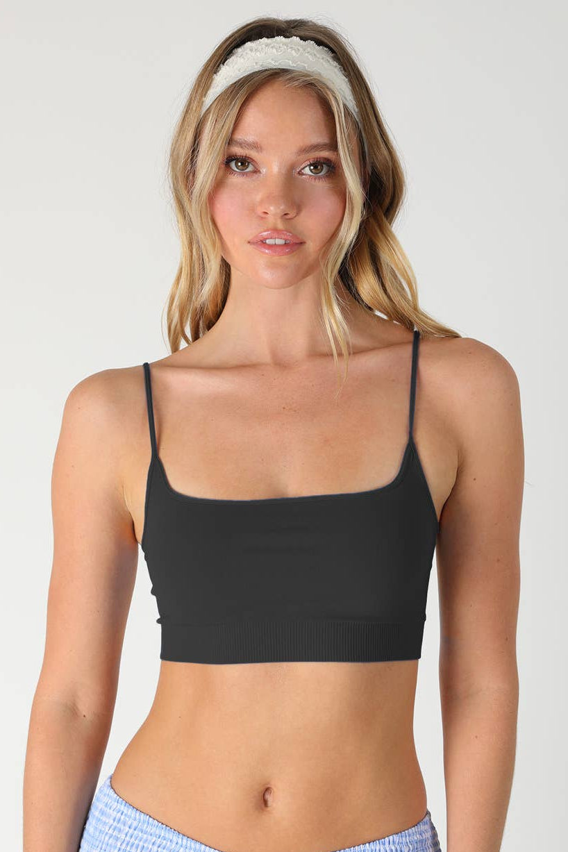 Sloane Micro Square Bralette in Black