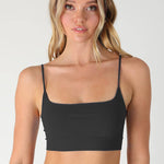 Sloane Micro Square Bralette in Black