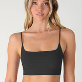 Sloane Micro Square Bralette in Black