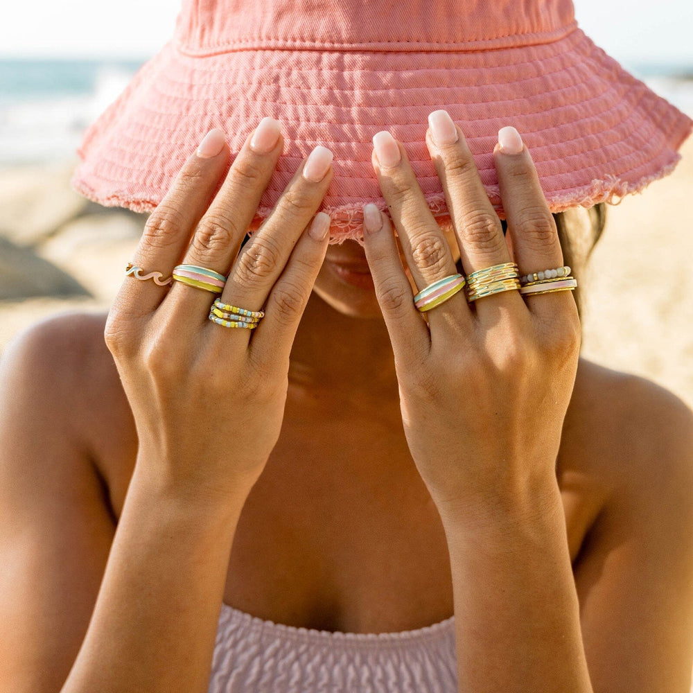 Ombre Rainbow Bead Stretch Ring - MTT Collective