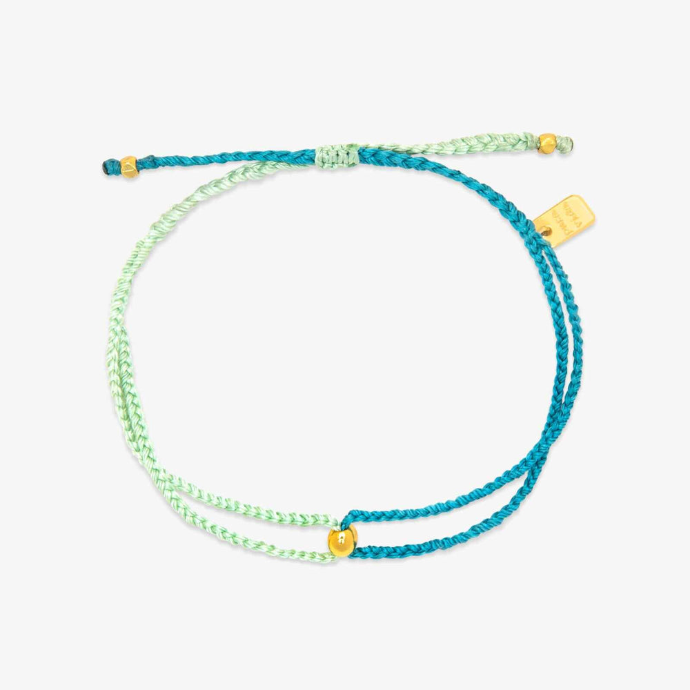 Blue Two-Tone Dainty Bracelet - MTT Collective