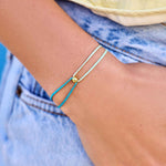 Blue Two-Tone Dainty Bracelet - MTT Collective