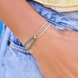 Blue Two-Tone Dainty Bracelet - MTT Collective