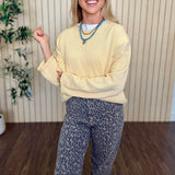 Sequoia Textured Raw Edge Sweater
