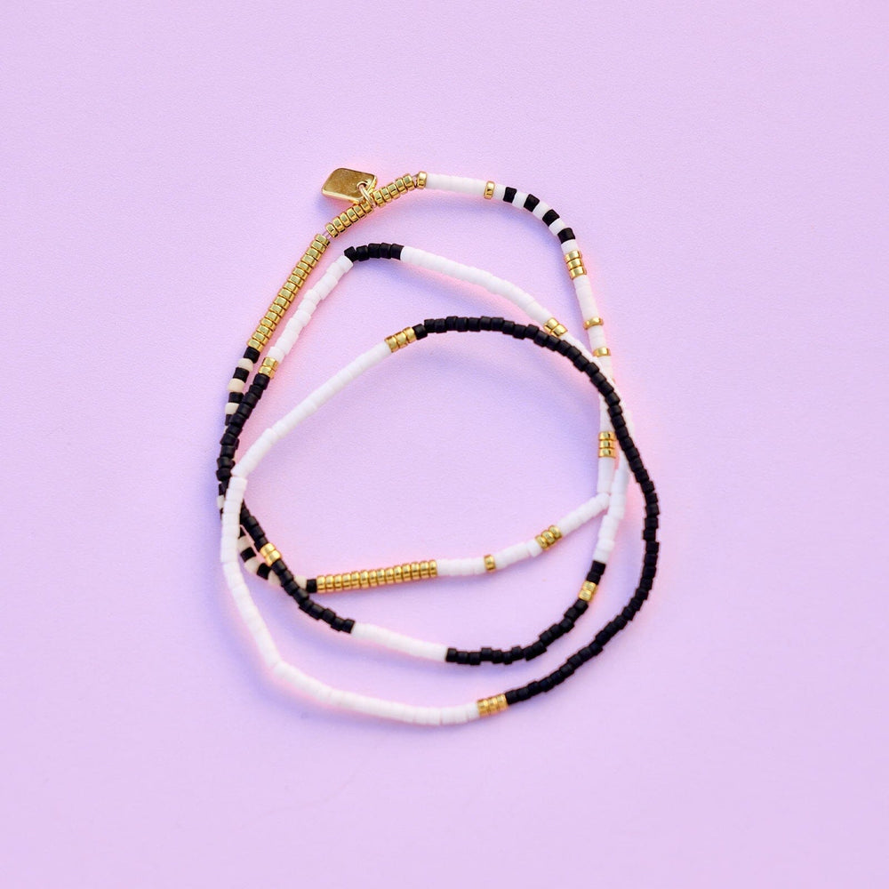 Mixed Seed Bead Stretch Bracelet Set Of 3 - MTT Collective